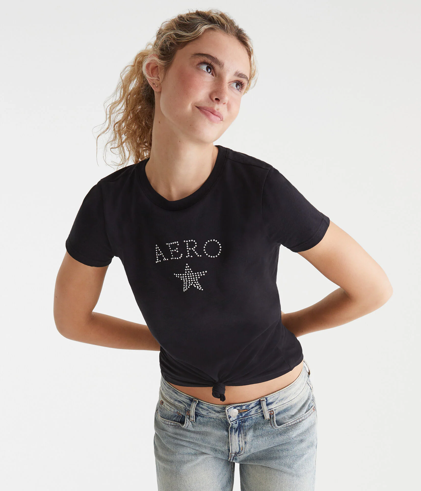 Image of Rhinestone Star Graphic Tee