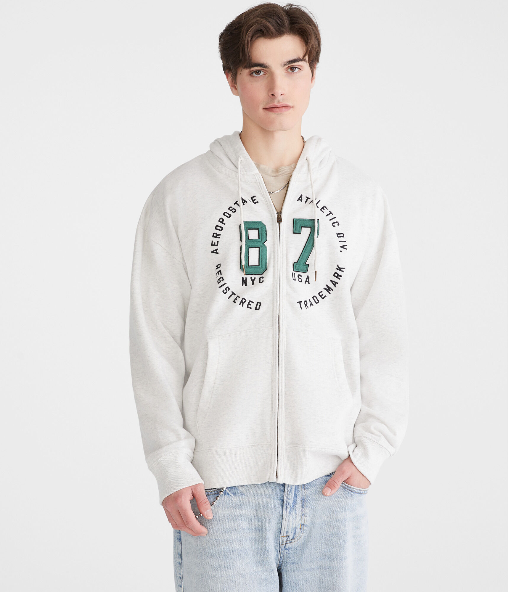 Image of Aeropostale 87 Circle Full-Zip Hoodie