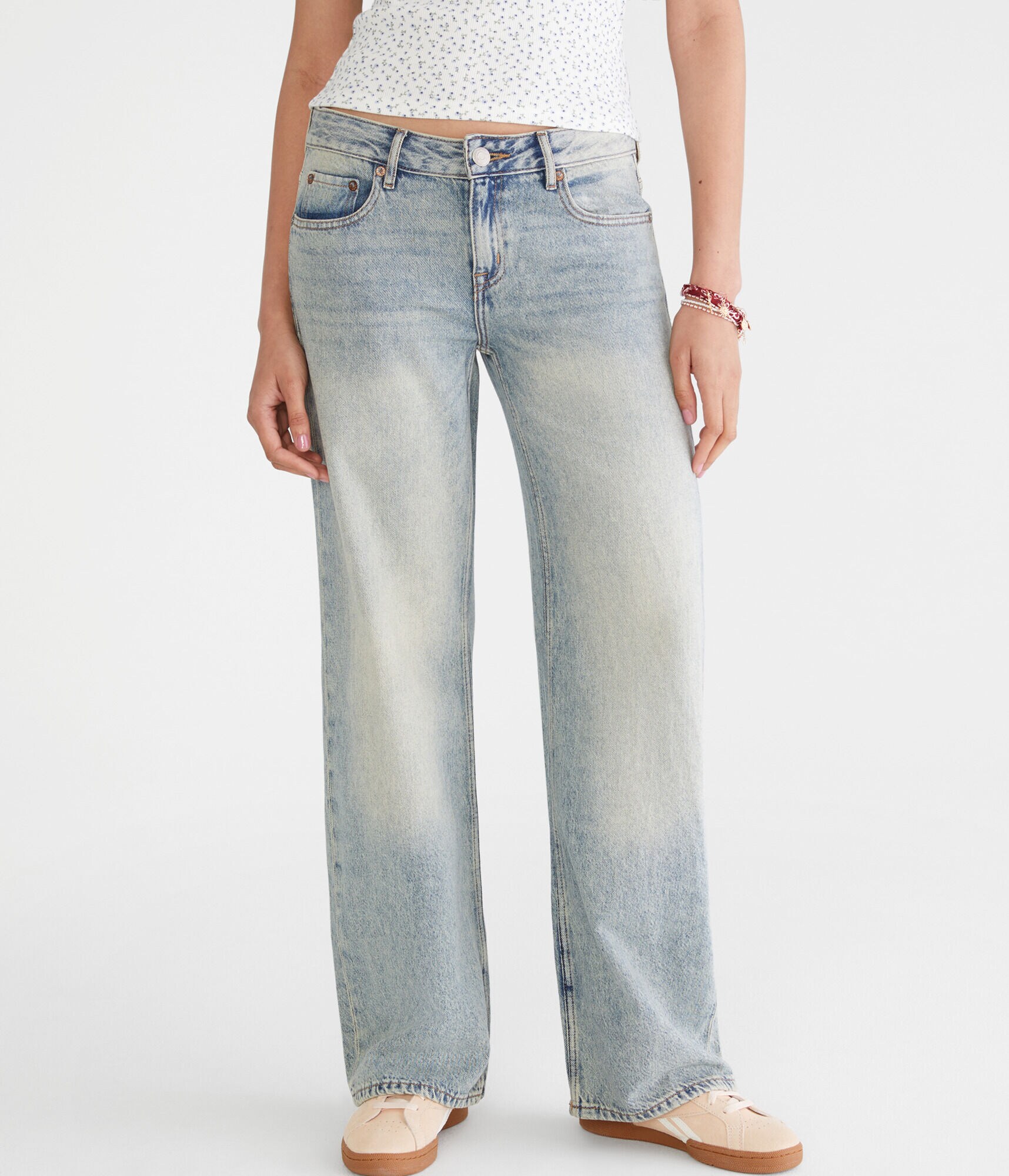 Image of Low-Rise Baggy Wide Leg Jean