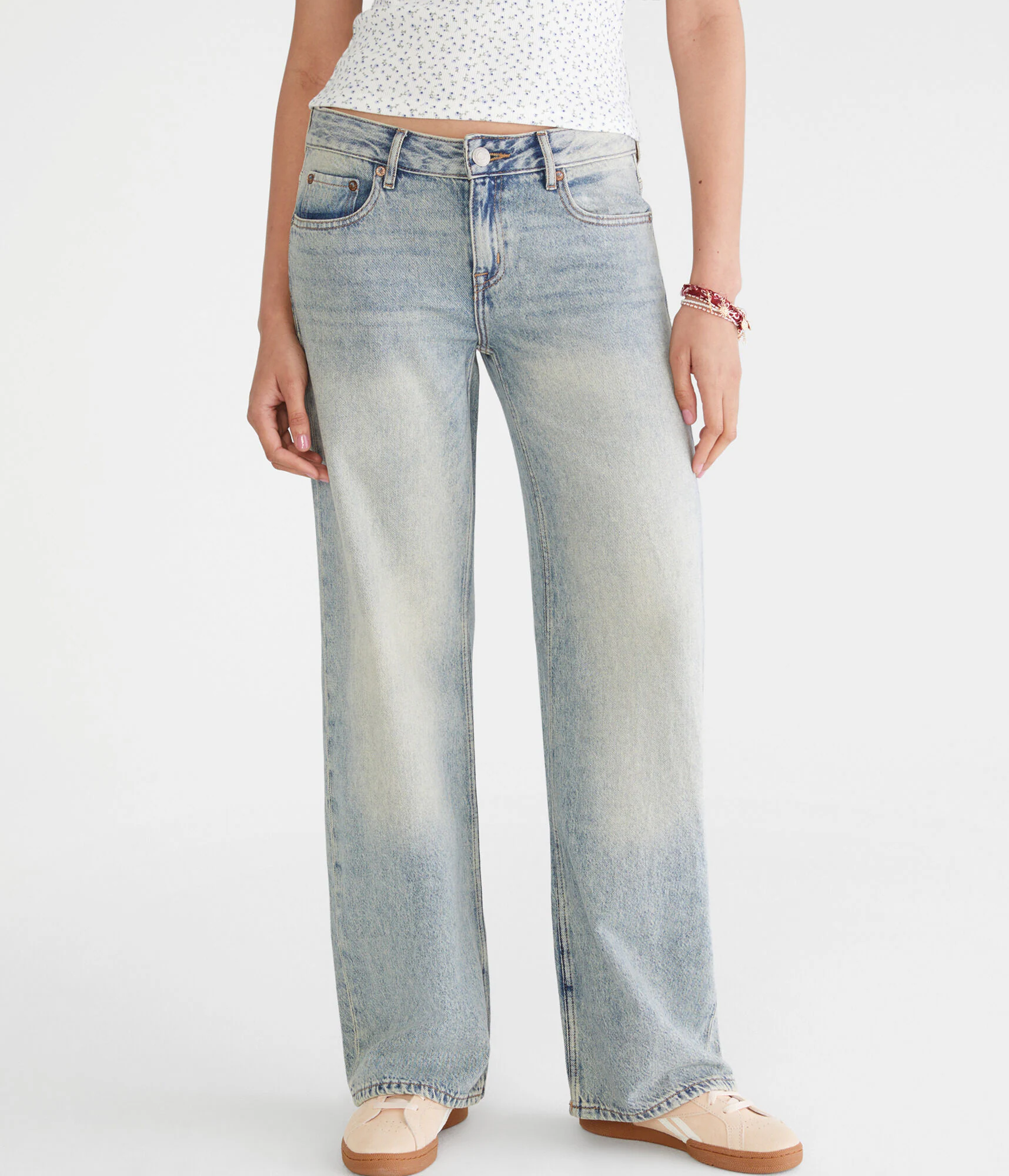 Image of Low-Rise Baggy Wide Leg Jean