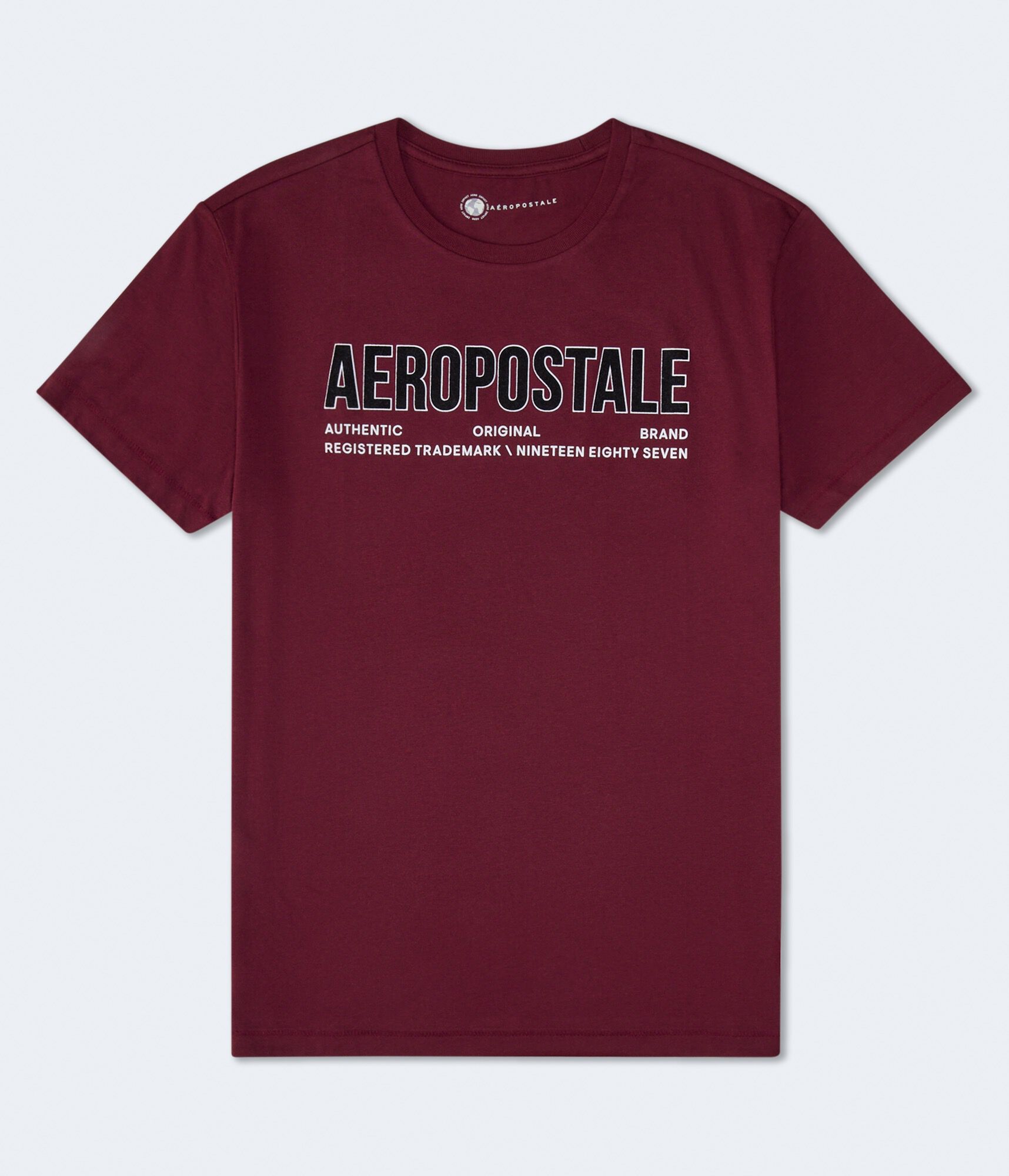 Image of Aeropostale Authentic Logo Flocked Graphic Tee