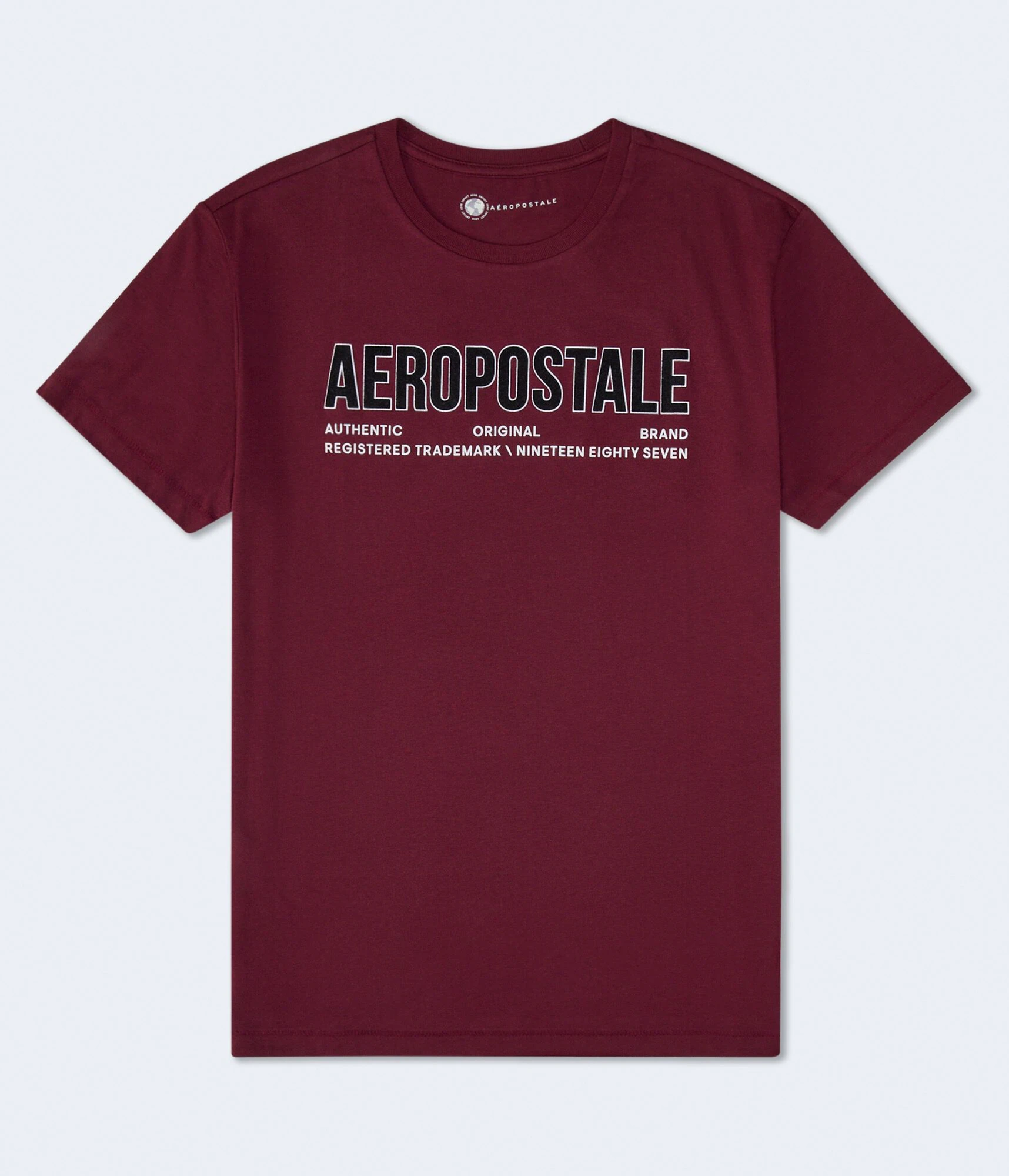 Image of Aeropostale Authentic Logo Flocked Graphic Tee