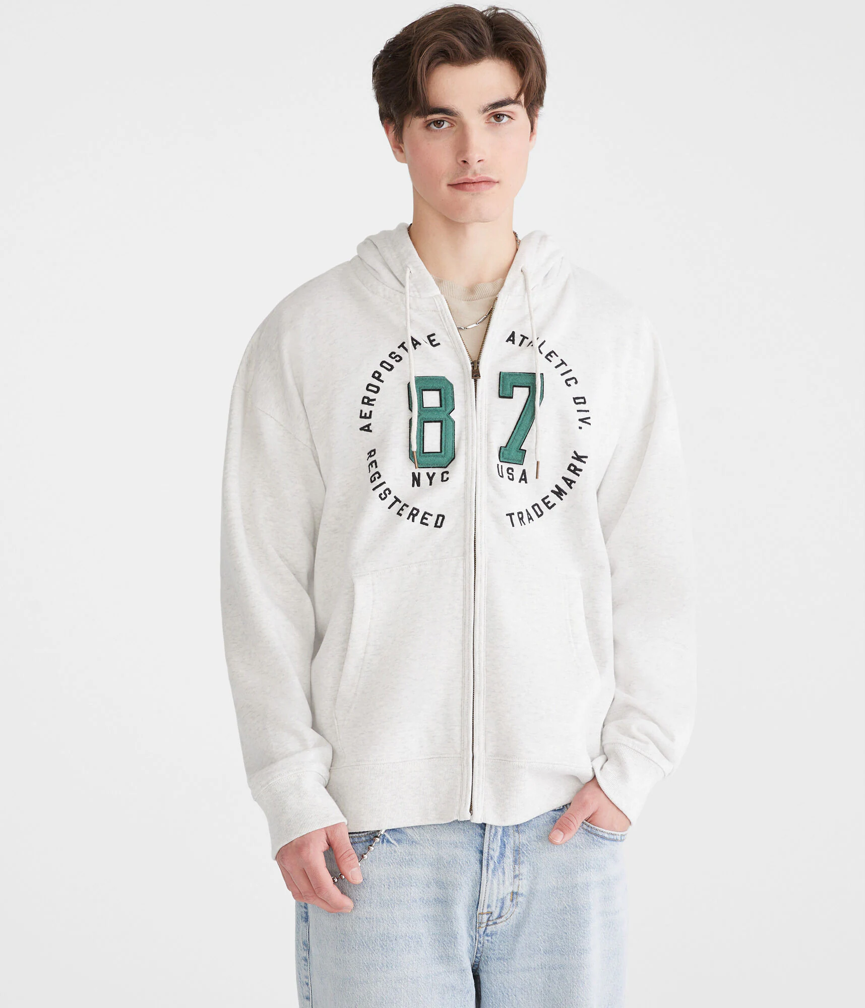 Image of Aeropostale 87 Circle Full-Zip Hoodie