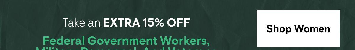 Extra 15% off Shop Women