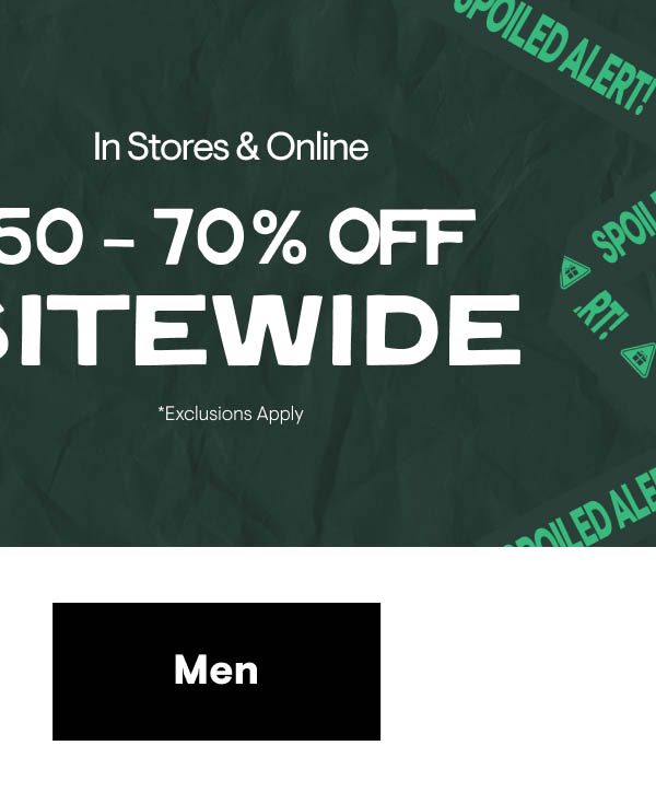 50-70% off Shop Men
