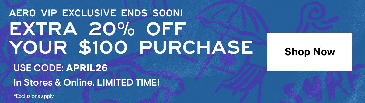 20% off $100 with code APRIL26