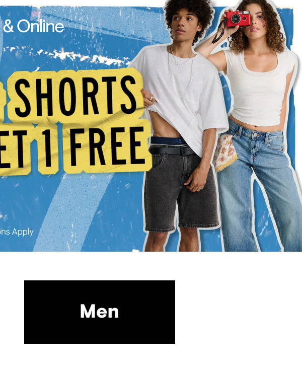 Buy 1 Get 1 Free Jeans & Shorts Shop Men