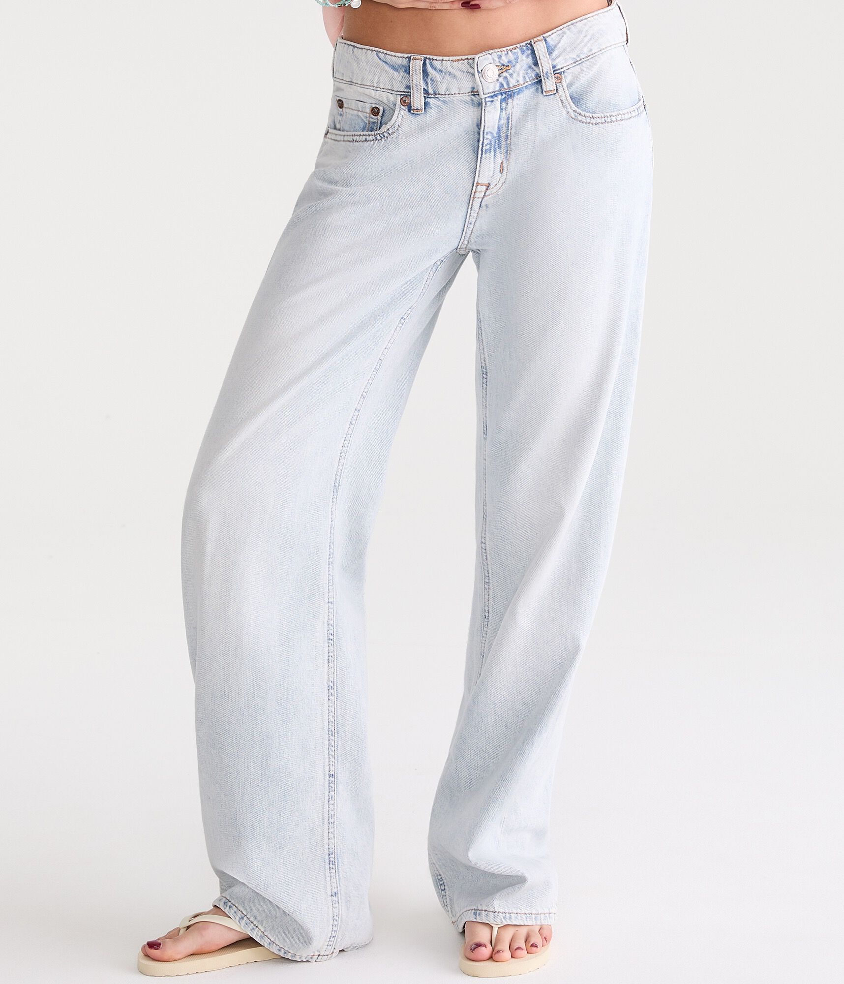 Image of Low-Rise Baggy Wide Leg Jean