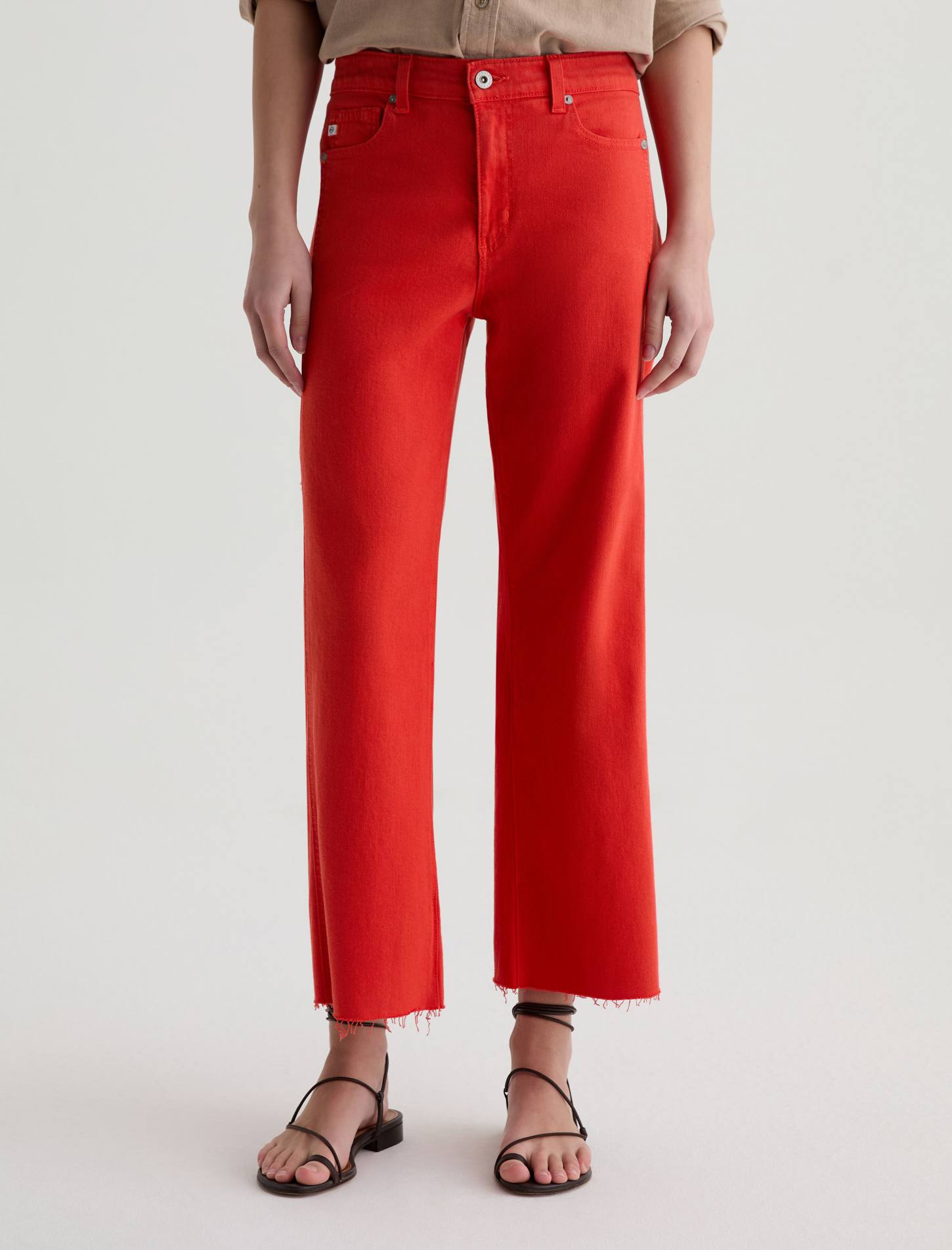 Saige Wide Leg Crop With Panel