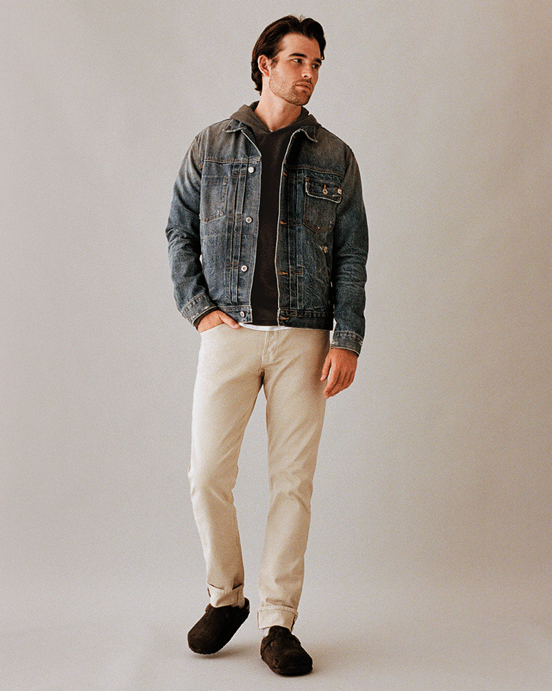 Tellis Selvage in Marble Tan