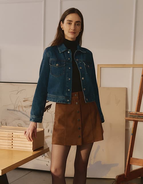 Evie Suede Skirt