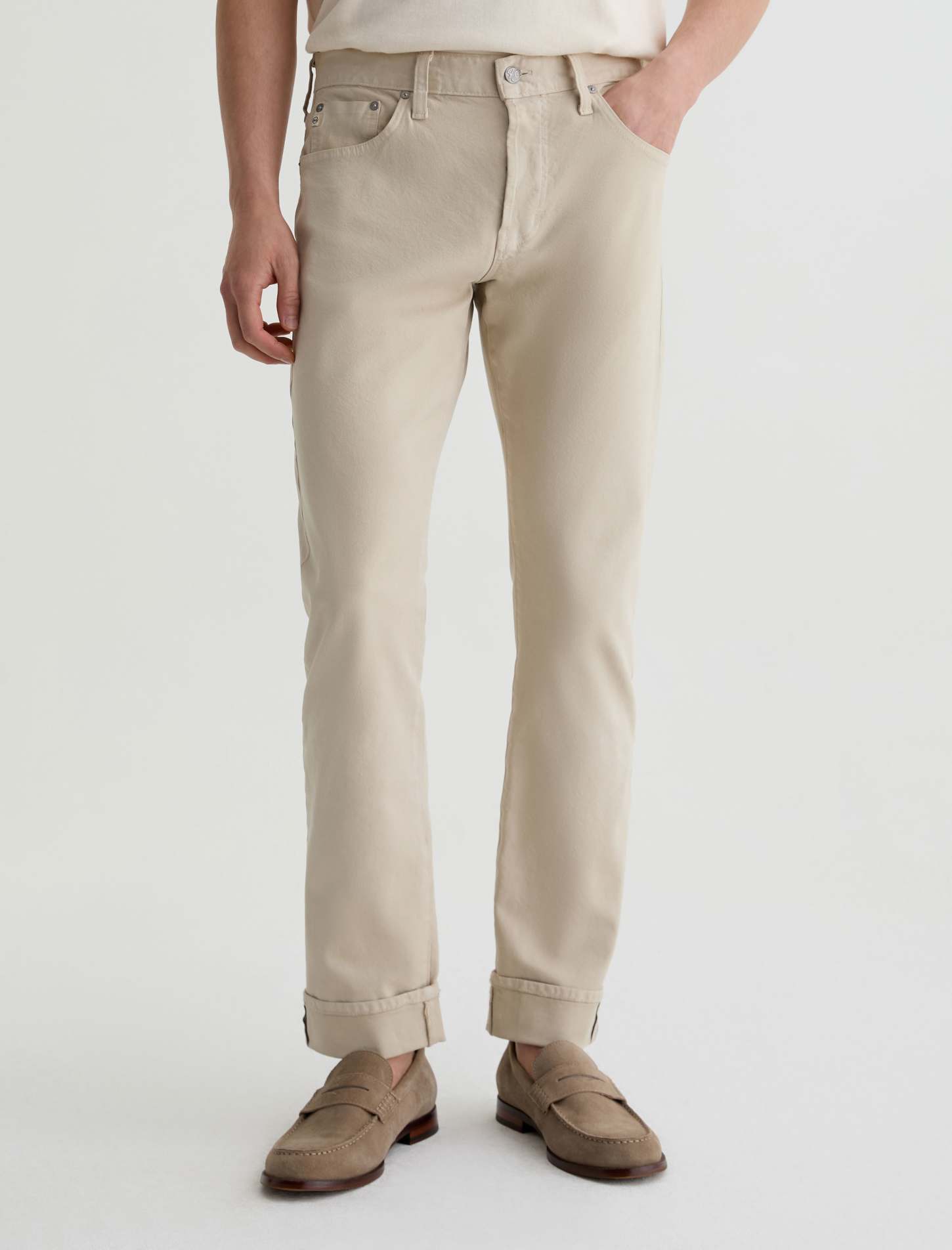 Tellis Selvage in Marble Tan