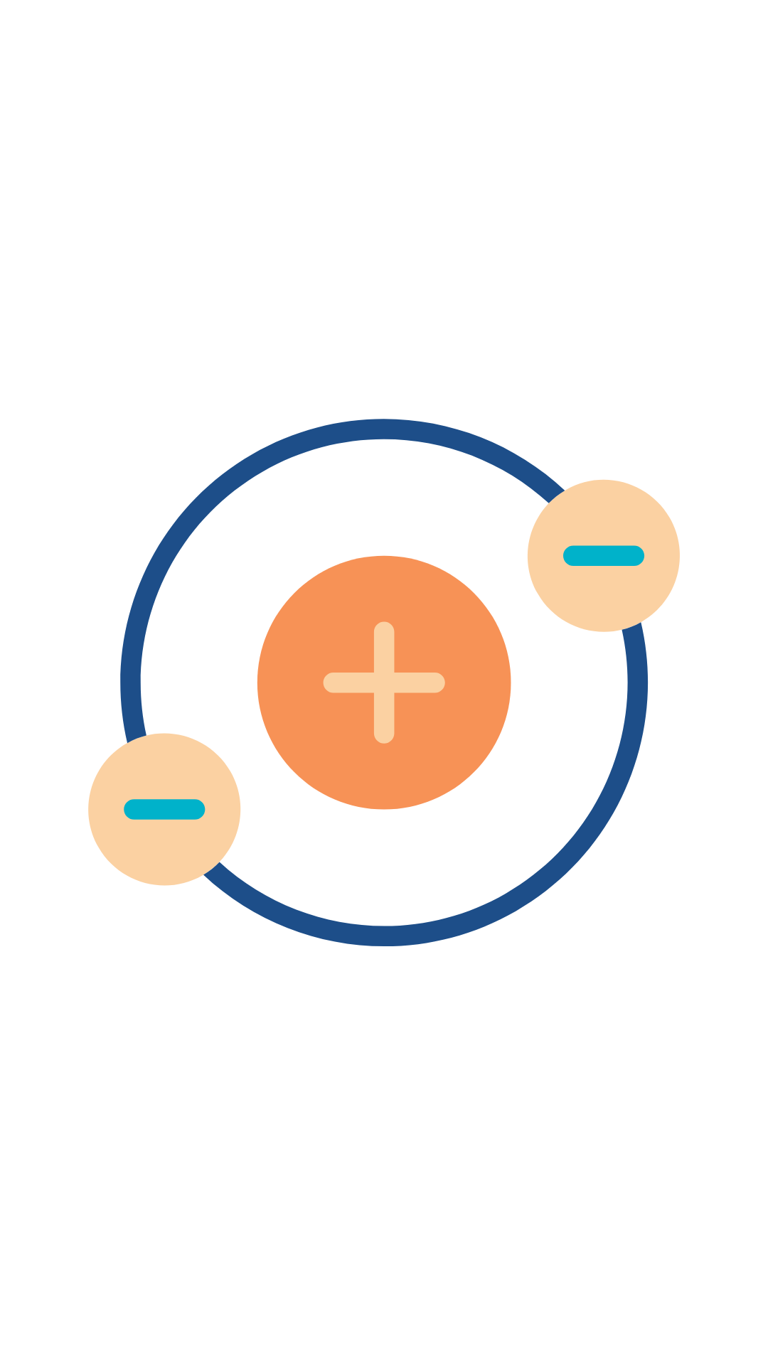 image of positive ion surrounded by negative ions