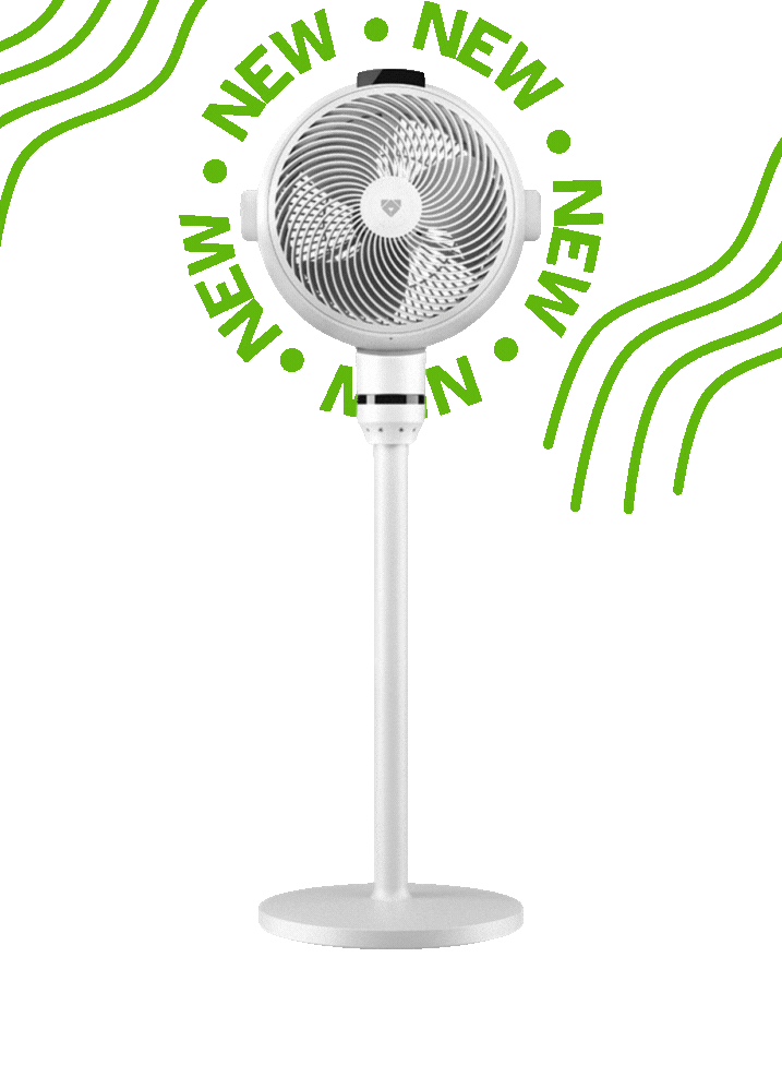 Image of Airdog Smart Circulating Fan with "New" Label