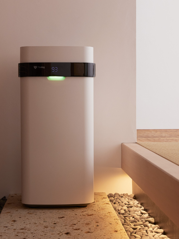 Image of Airdog X5 Air Purifier Next to Step