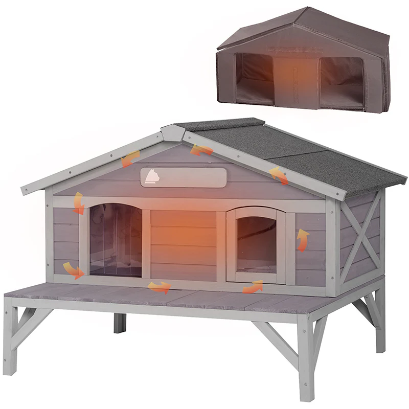 Insulated Outdoor Feral Cat House| Soft Liner Included