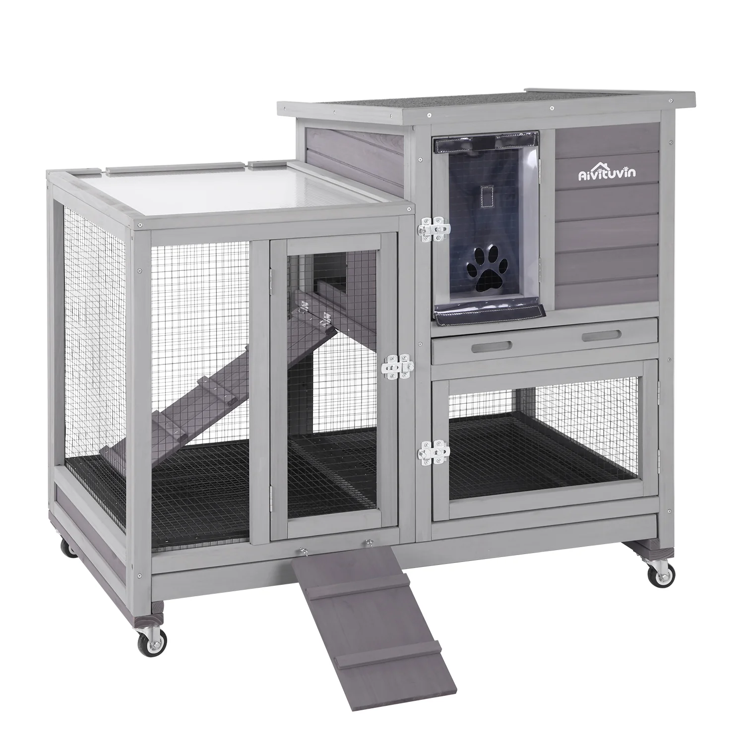Outdoor and Indoor Bunny Hutch (Inner Space 8.3ft²)