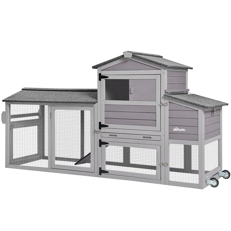 Aivituvin Mobile Chicken Tractor for 2-3 Chickens( Inner Space 18.47ft²)