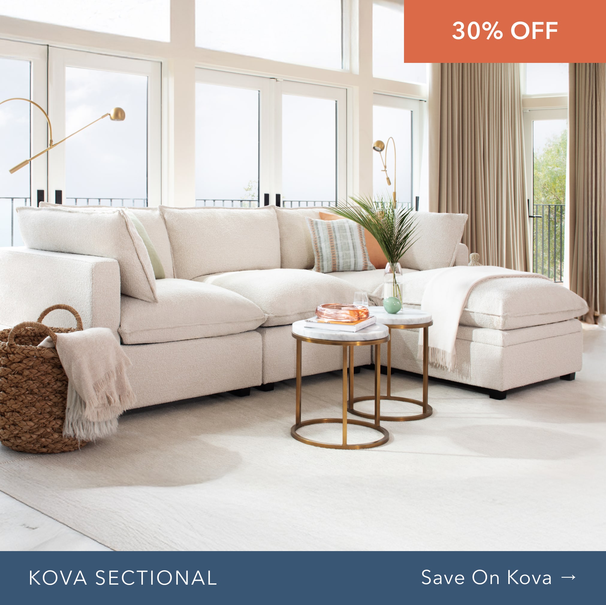 kova sectional 30% off