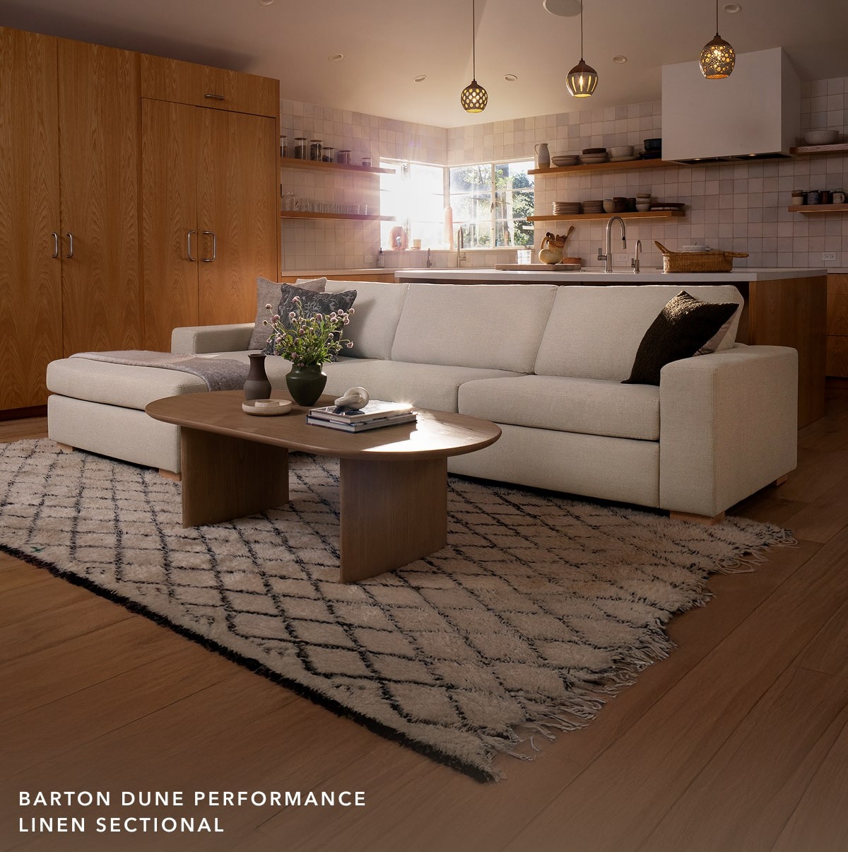 Barton Dune Linen Sectional.