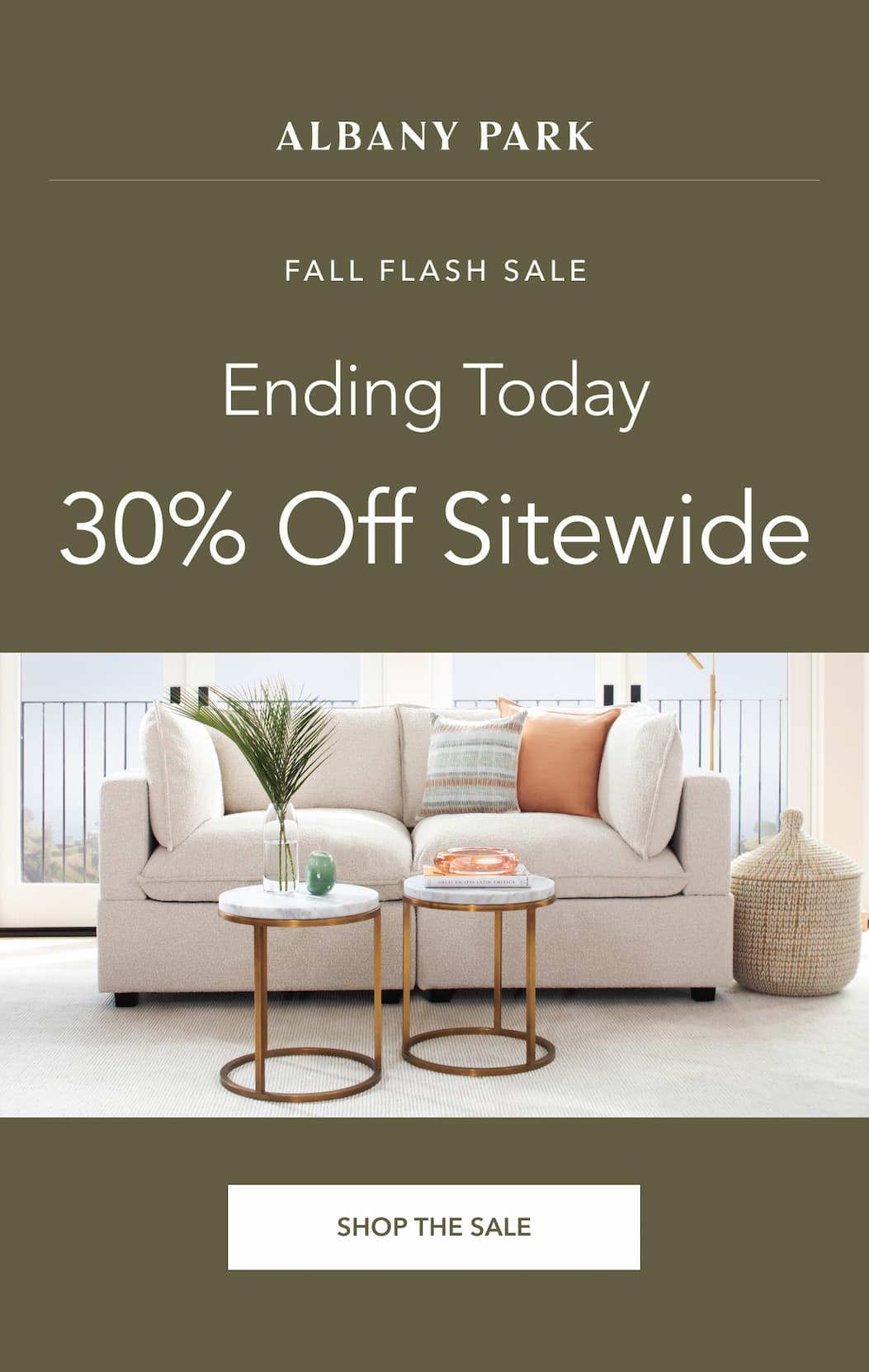 Fall Flash Sale. Ending Today 30% off sitewide