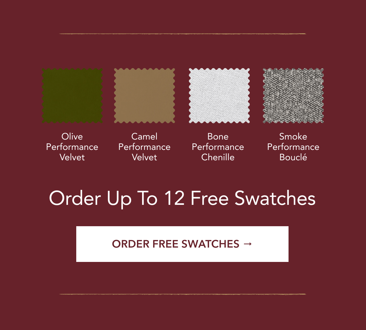 order up to 12 free swatches