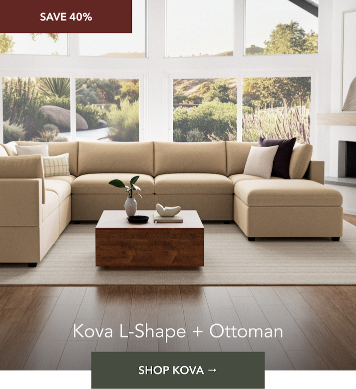 Kova L-Shape + Ottoman. Shop Kova