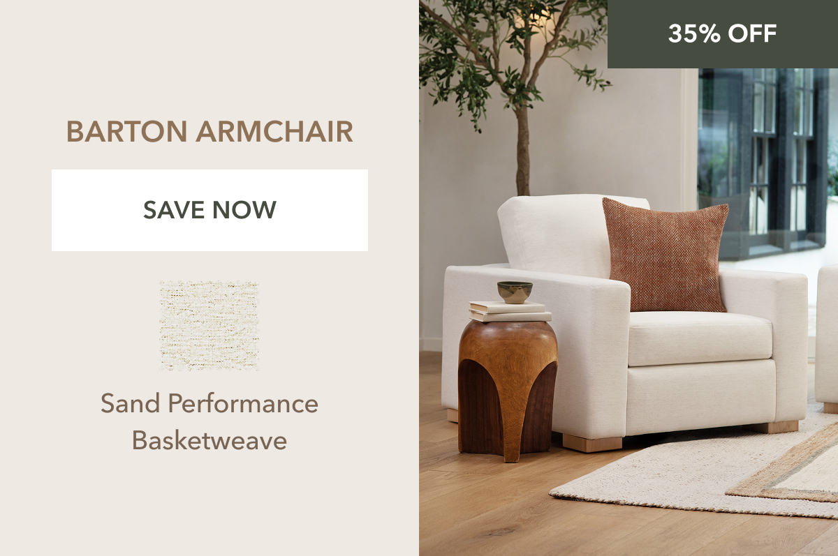 Barton Armchair - Sand Performance Basketweave