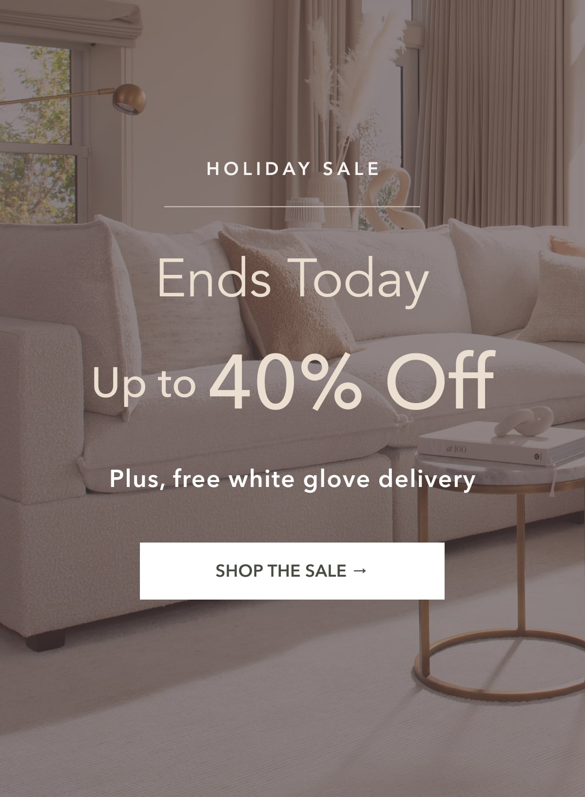 ends today - up to 40% off