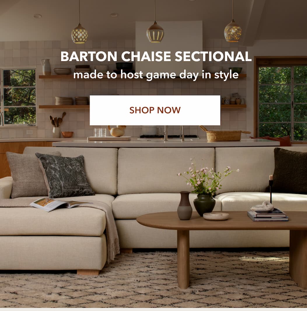 Barton Chaise Sectional Made to host game day in style