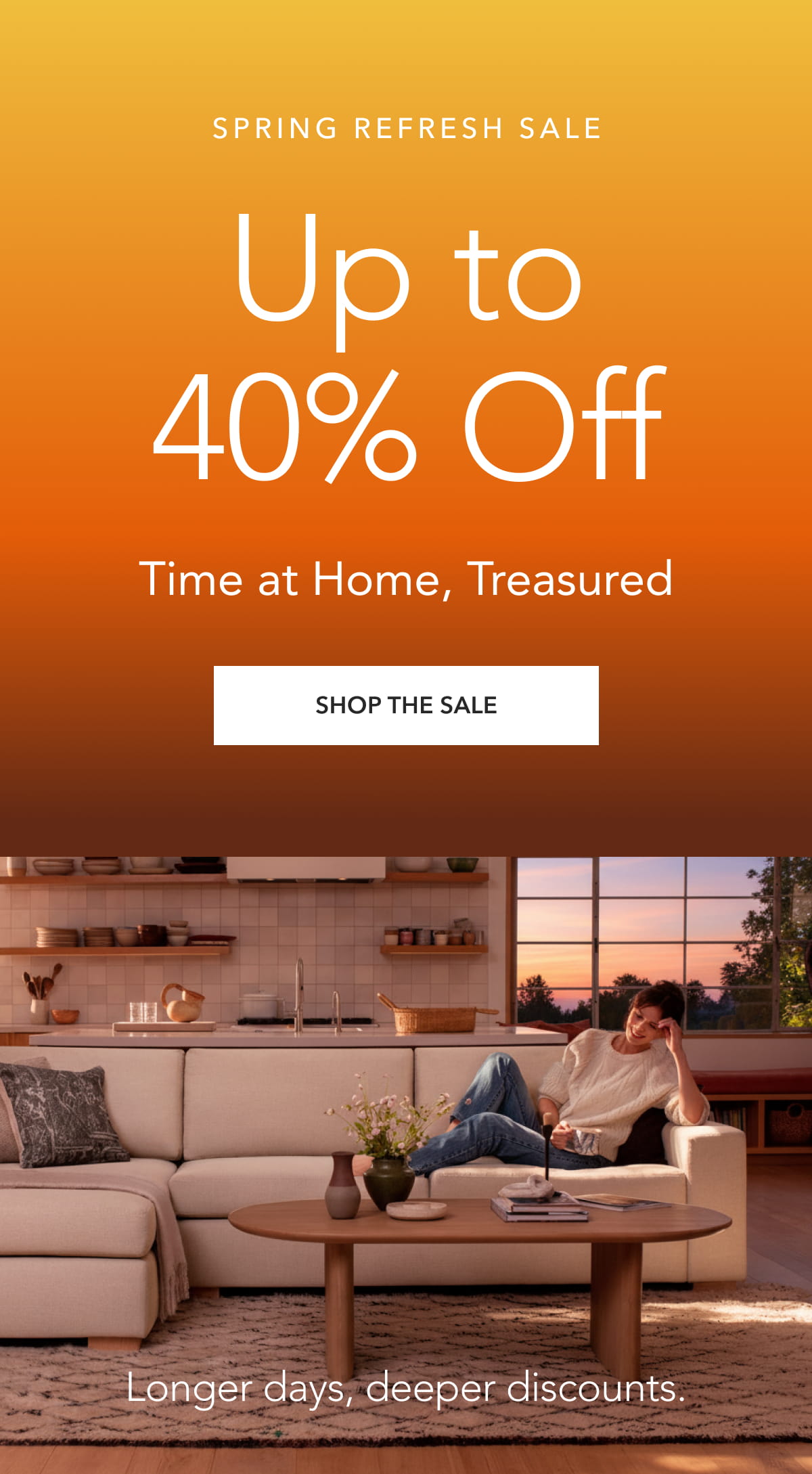 SPRING REFRESH SALE Time at Home, Treasured UP TO 40% OFF