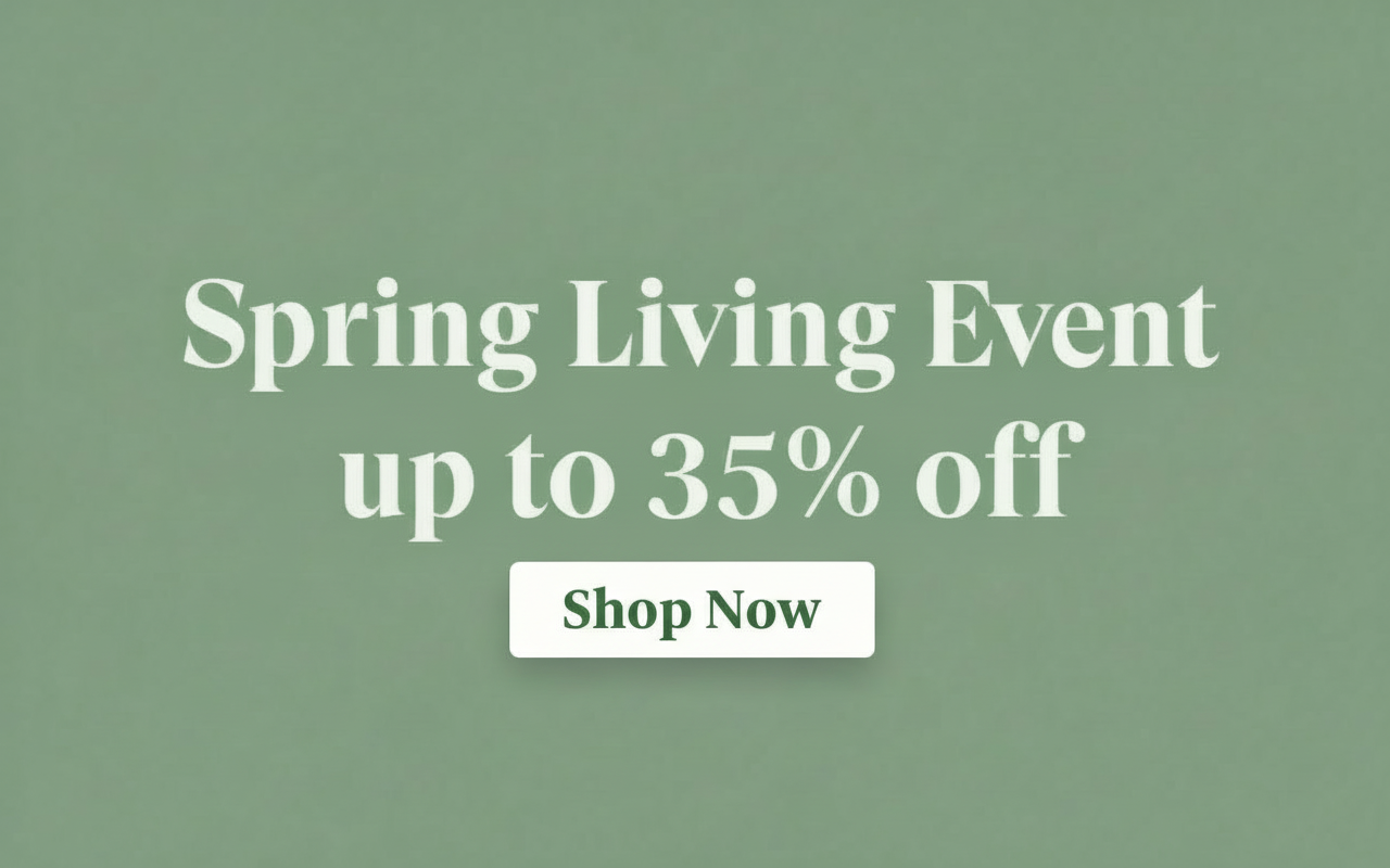 Spring Living Event: Up to 35% off. Shop Now button.