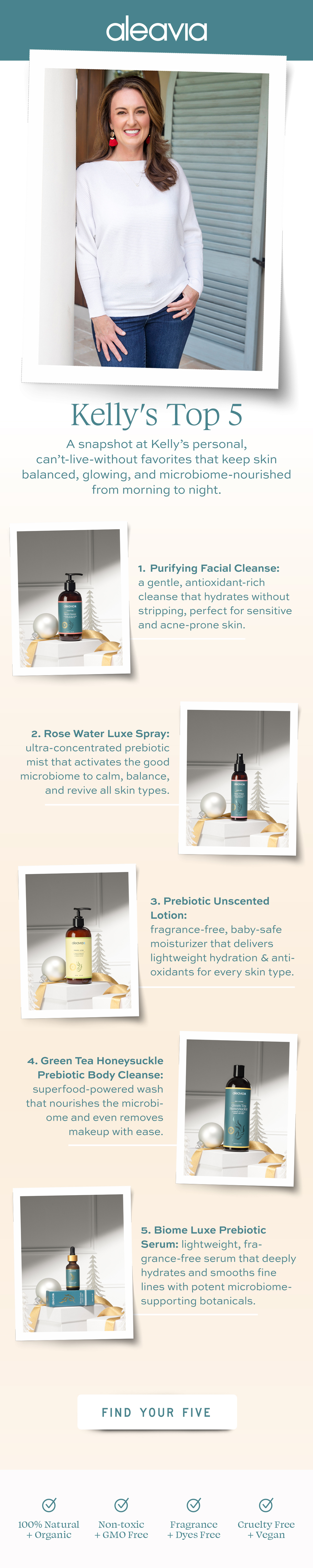 Aleavia Founder Kelly Graham picks top 5 Products