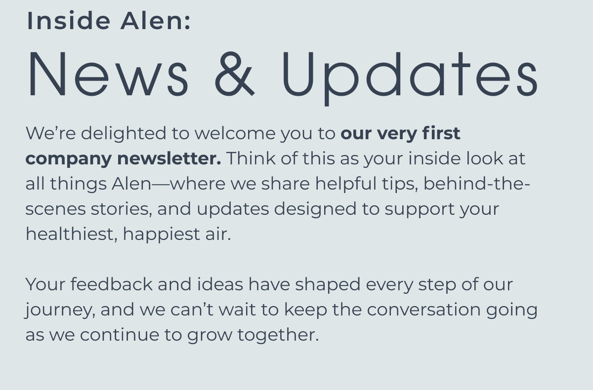 Inside Alen: News & Updates