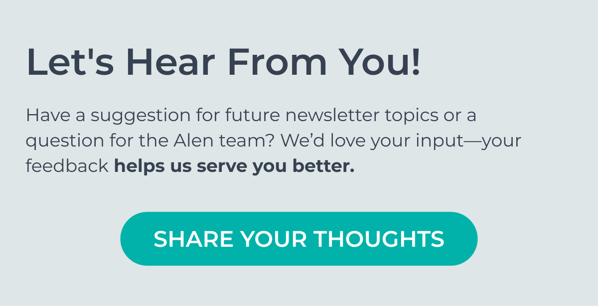 Let's Hear From You!