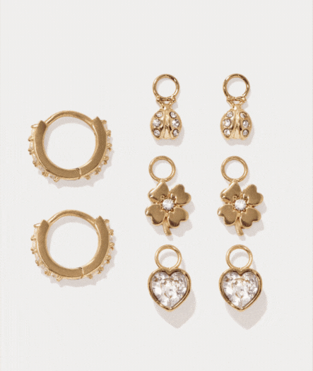 Love & Luck Interchangeable Huggie Set of 4 | SHOP NOW