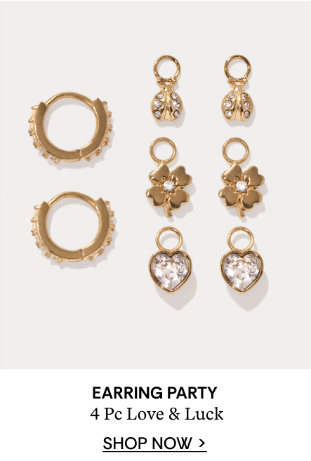 Love & Luck Interchangeable Huggie Set of 4 | SHOP NOW