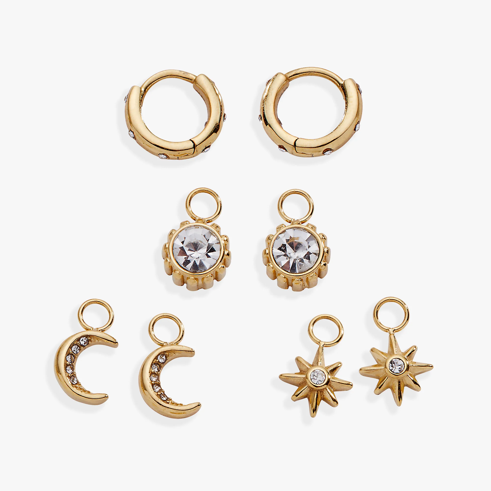 Image of Celestial Mix & Match Charm Earring Set of 4