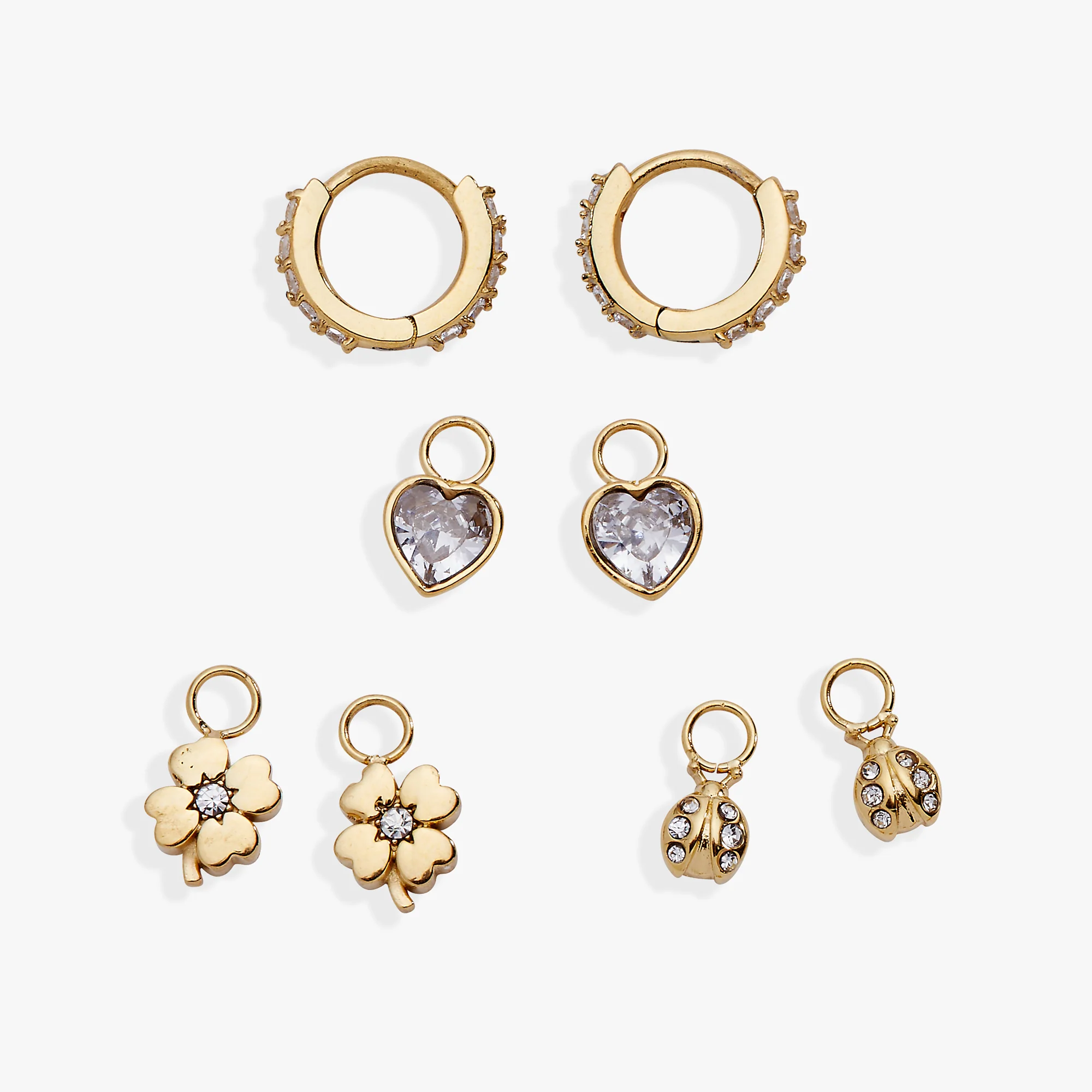 Image of Love & Luck Mix & Match Charm Earring Set of 4