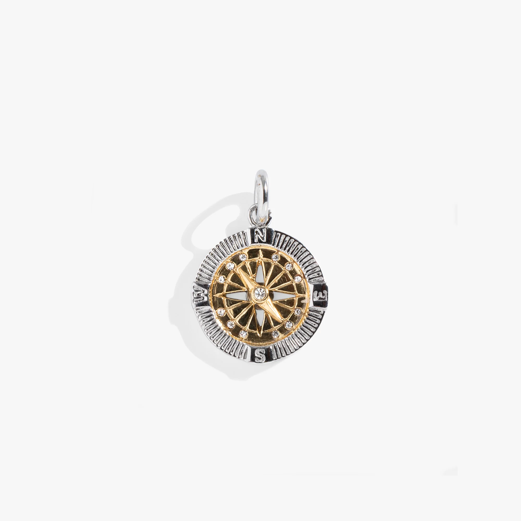Image of Interchangeable Two-Tone Compass Charm
