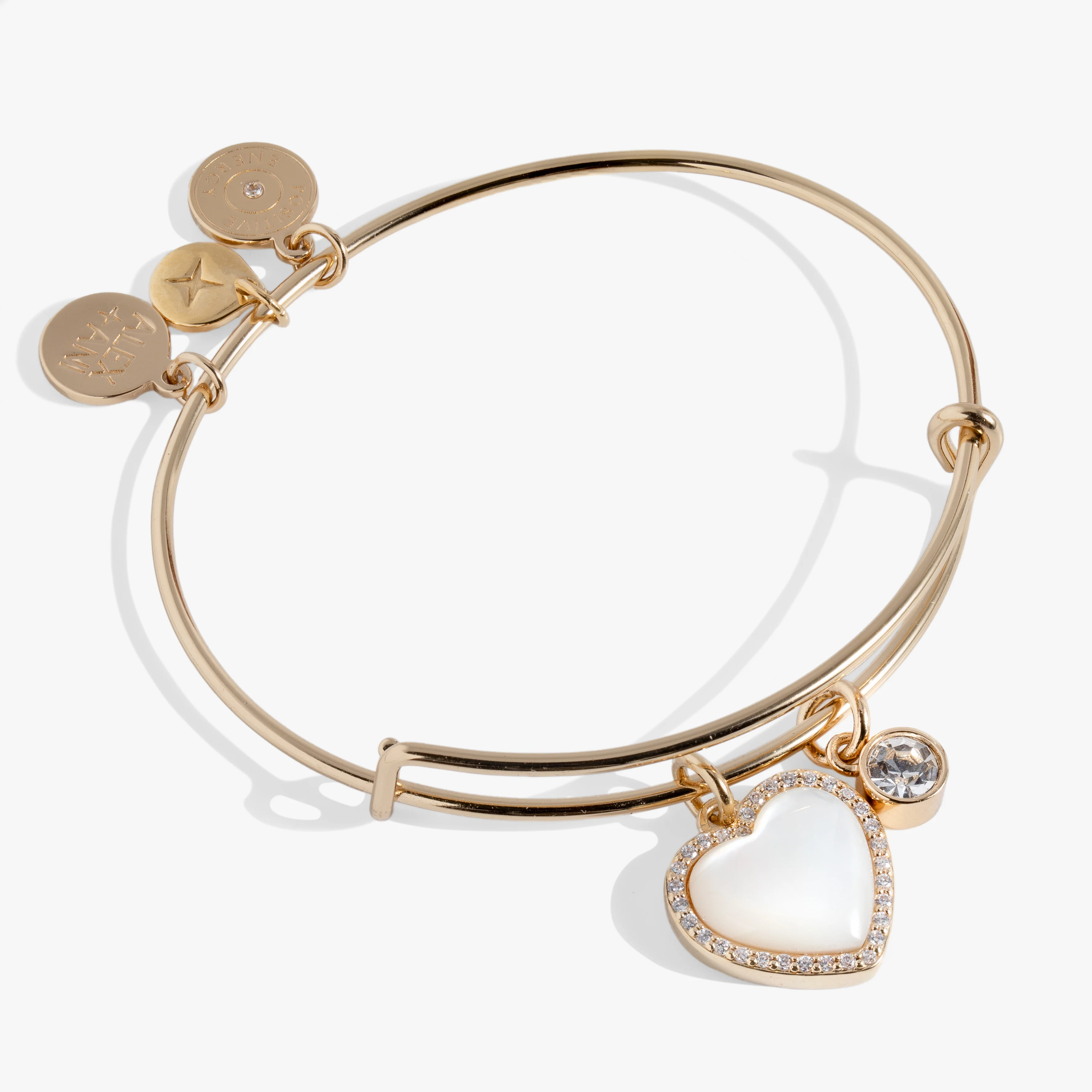 Image of Mother of Pearl Heart Anniversary Bangle