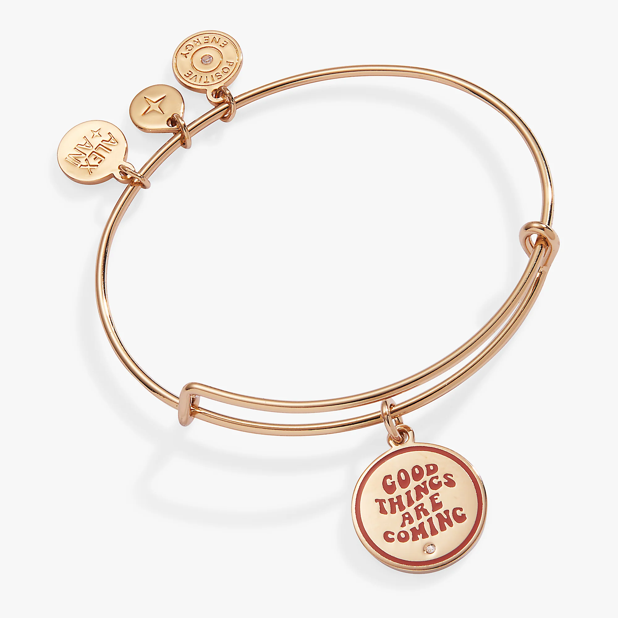 Image of 'Good Things Are Coming' Mantra Charm Bangle