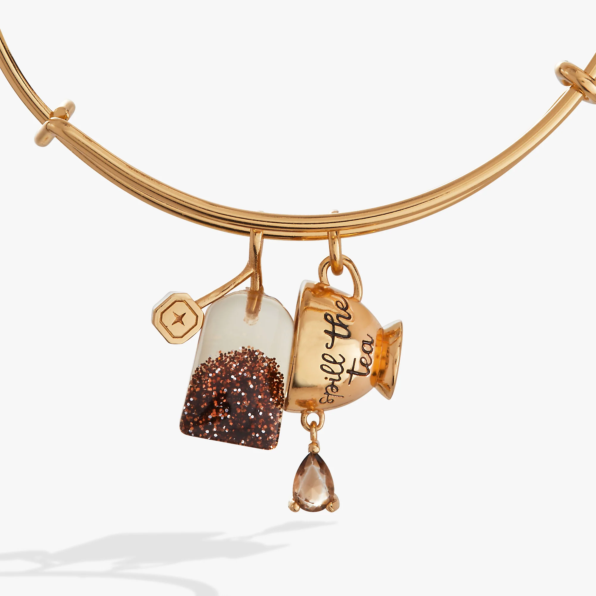 Image of 'Spill the Tea' Cup & Tea Bag Charm Bangle