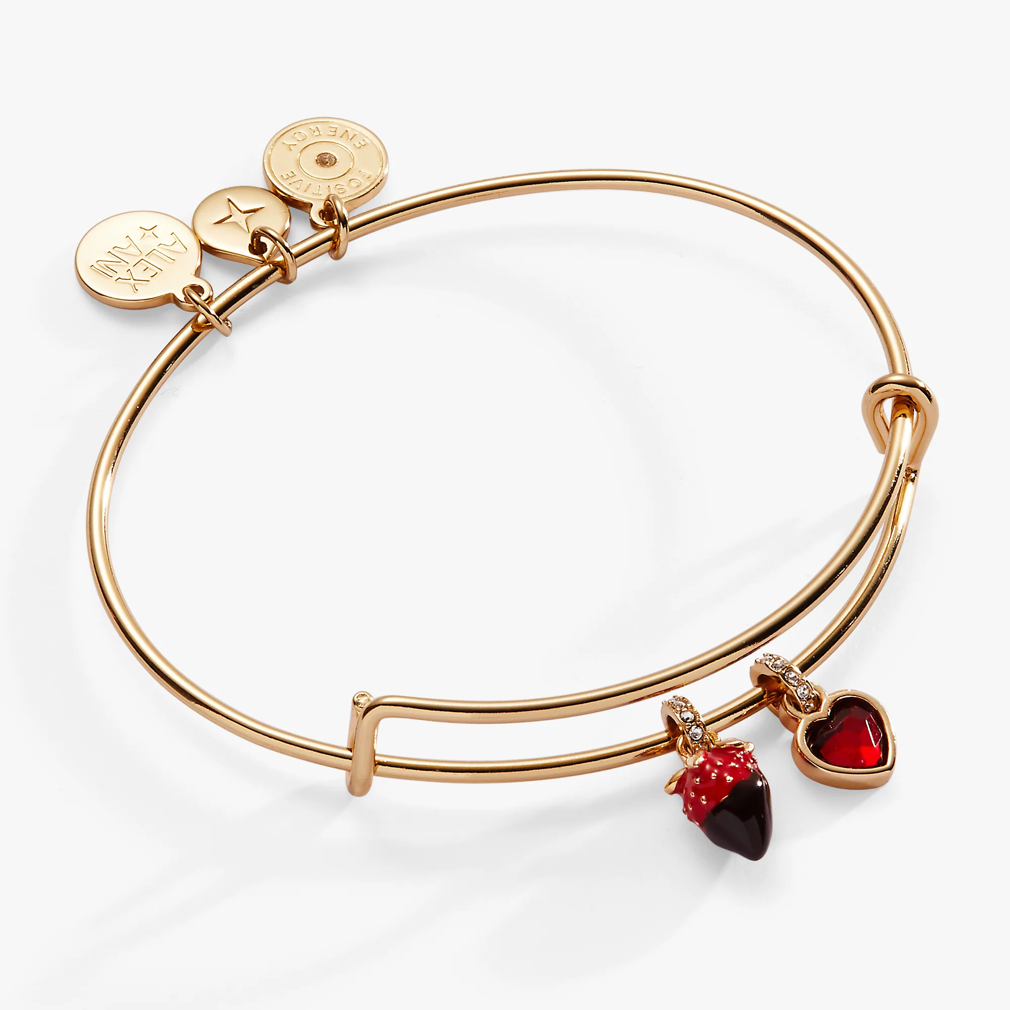 Image of Chocolate-Covered Strawberry Duo Charm Bangle