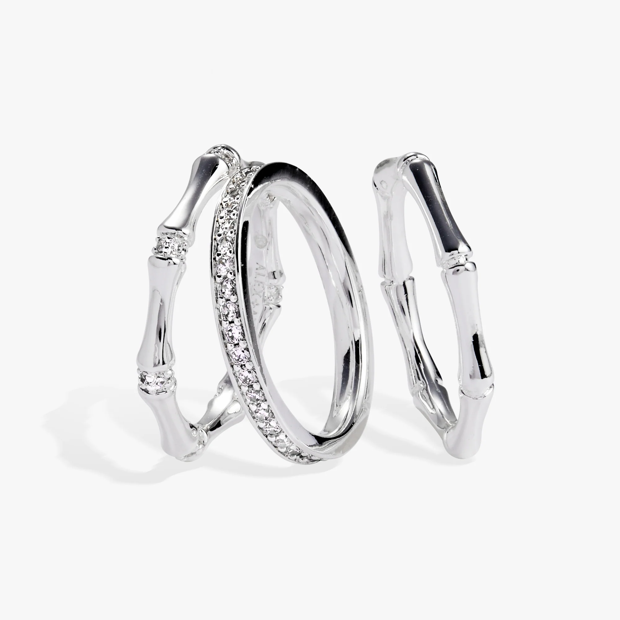 Image of Bamboo Trio Ring Set