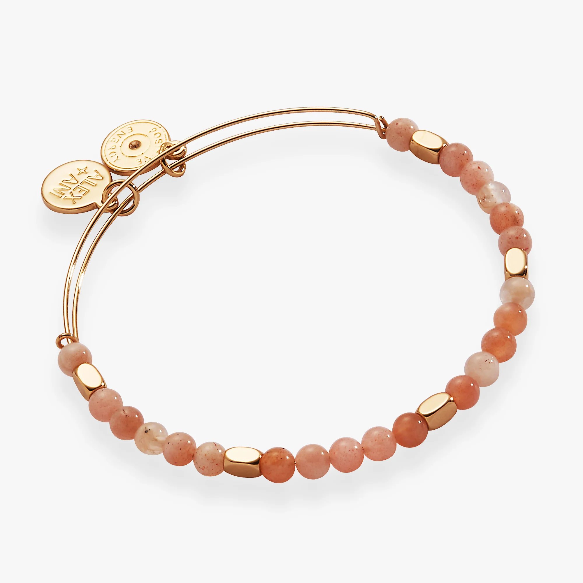 Image of Healing Stone Beaded Bangle Morganite