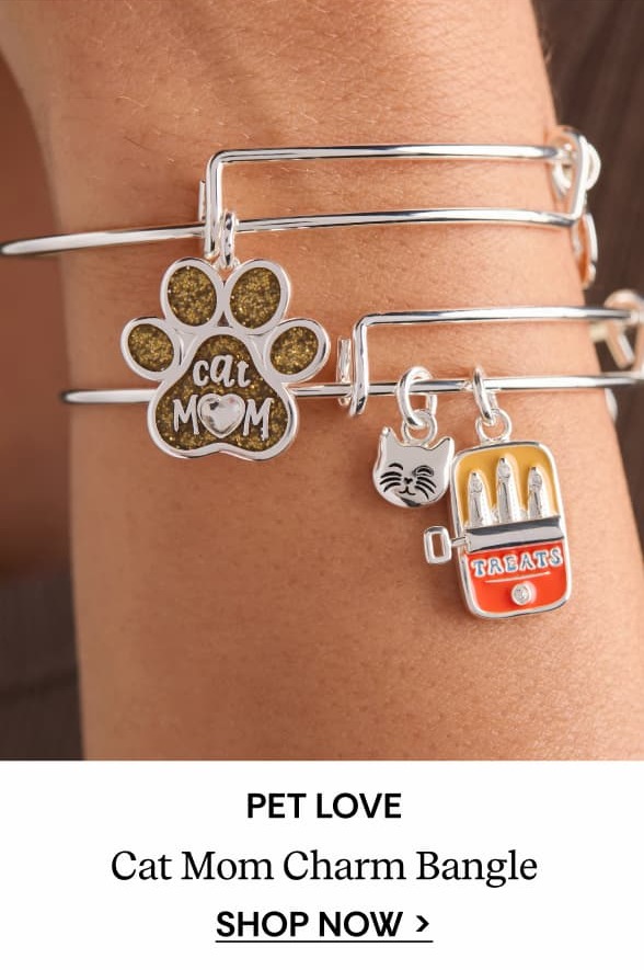 Cat Mom Charm Bangle | Shop Now