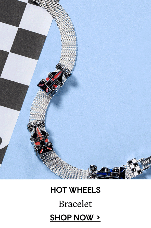 Hot Wheels™ Moveable Racecar Mesh Bracelet | SHOP NOW