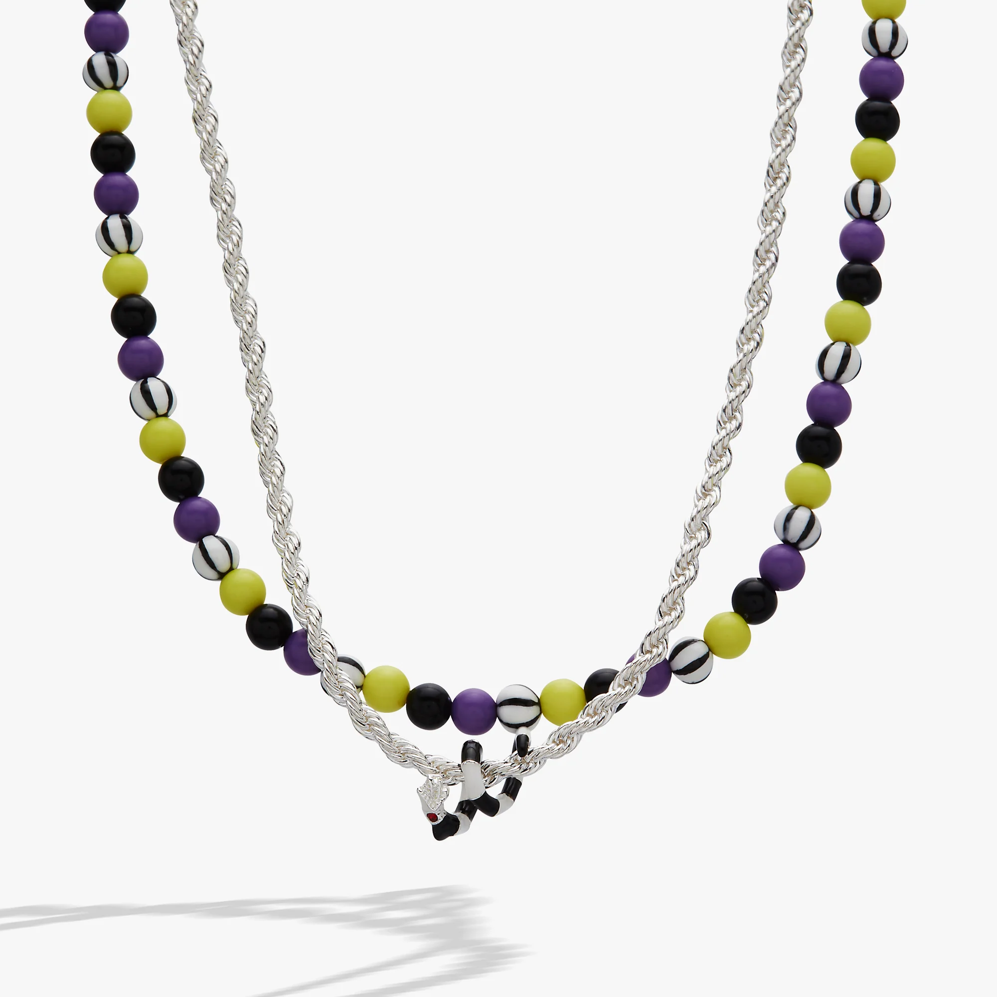 Image of BEETLEJUICE™ Sandworm Layered Beaded Necklace