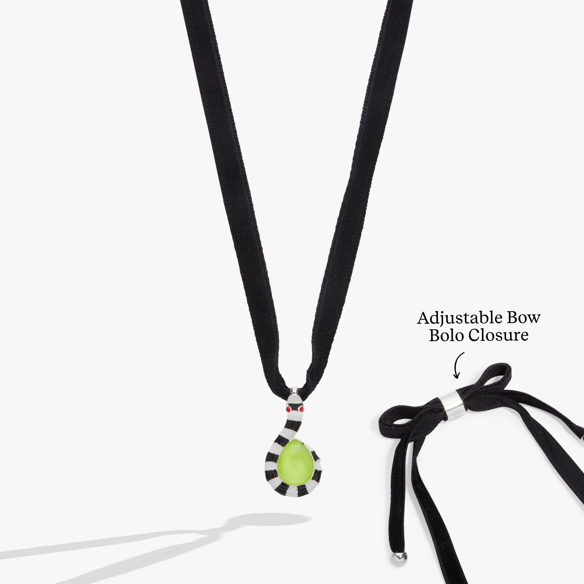 Image of BEETLEJUICE™ Sandworm Pendant Adjustable Ribbon Choker Necklace